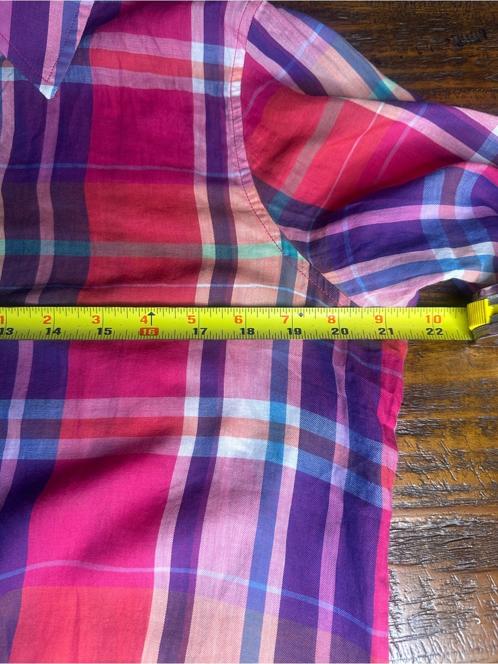 Lauren Ralph Lauren Pink and Purple Plaid Button-Down Shirt - Picture 4 of 6